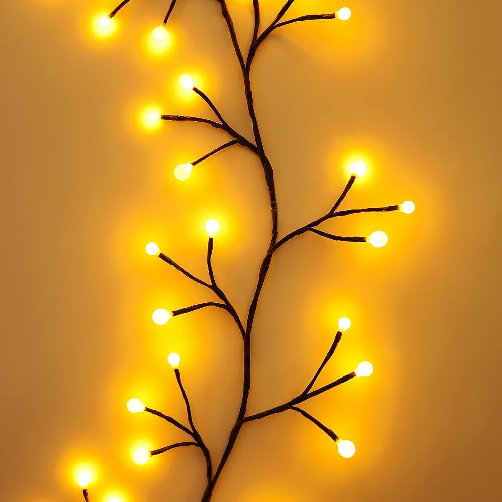 LED Branch Tree Wall Light, Decorative Willow Branch Fairy Light, Creative LED Tree Wall Light