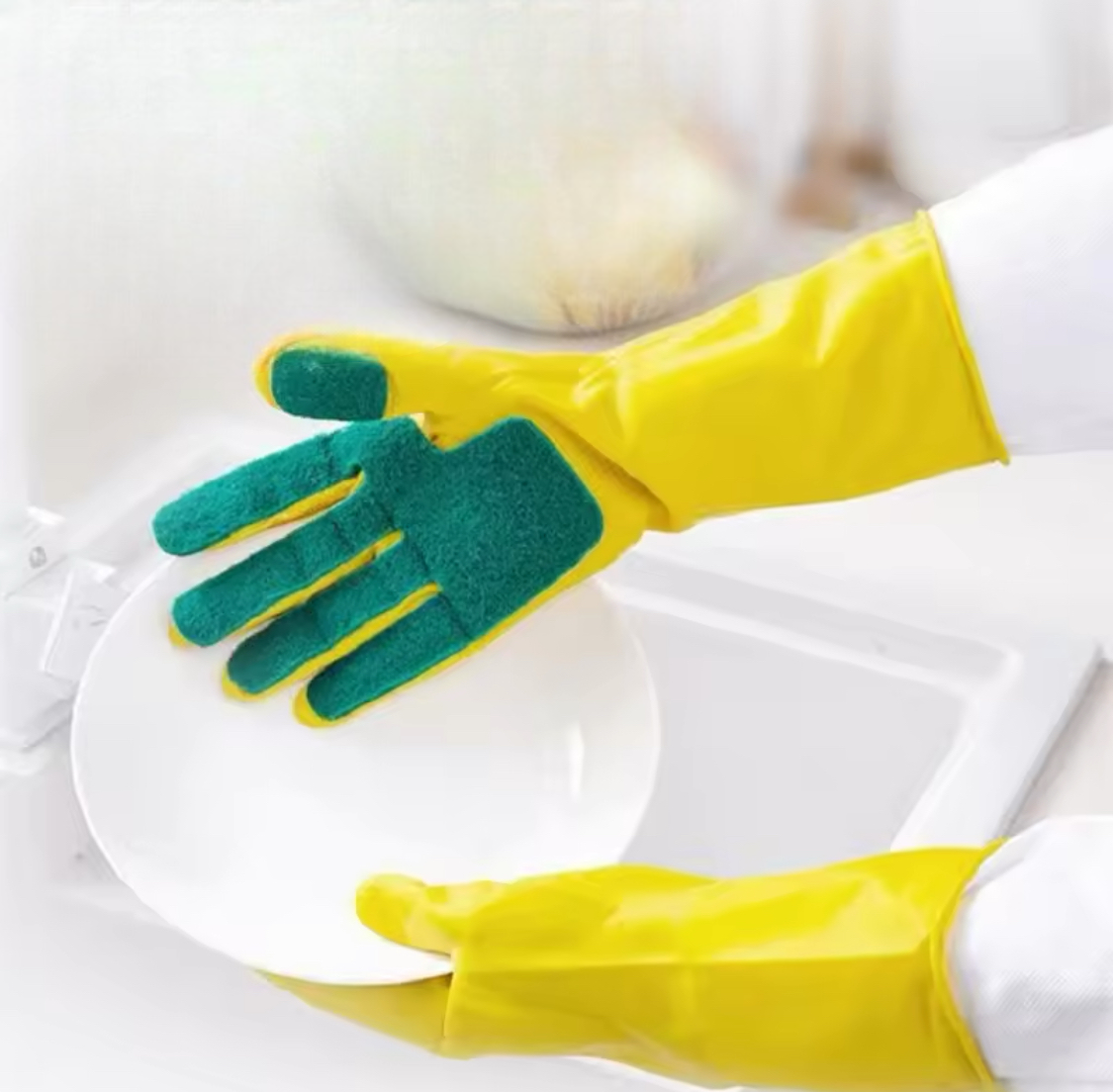 Creative Dish Washing Gloves, Reusable Silicone Dish Washing  Sponge Gloves, Waterproof Kitchen Cleaning Gloves