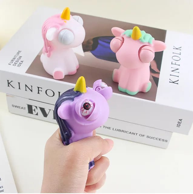 Eye Popping Squeeze Toy, Stress Relief Squishy Toy, Unicorn Eye Popping Fidget Eyeball Burst Toy