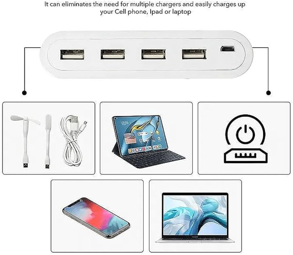 4 In 1 Multiport Adapter Dock, Portable Charging Extension Hub, Extender Extension Connector