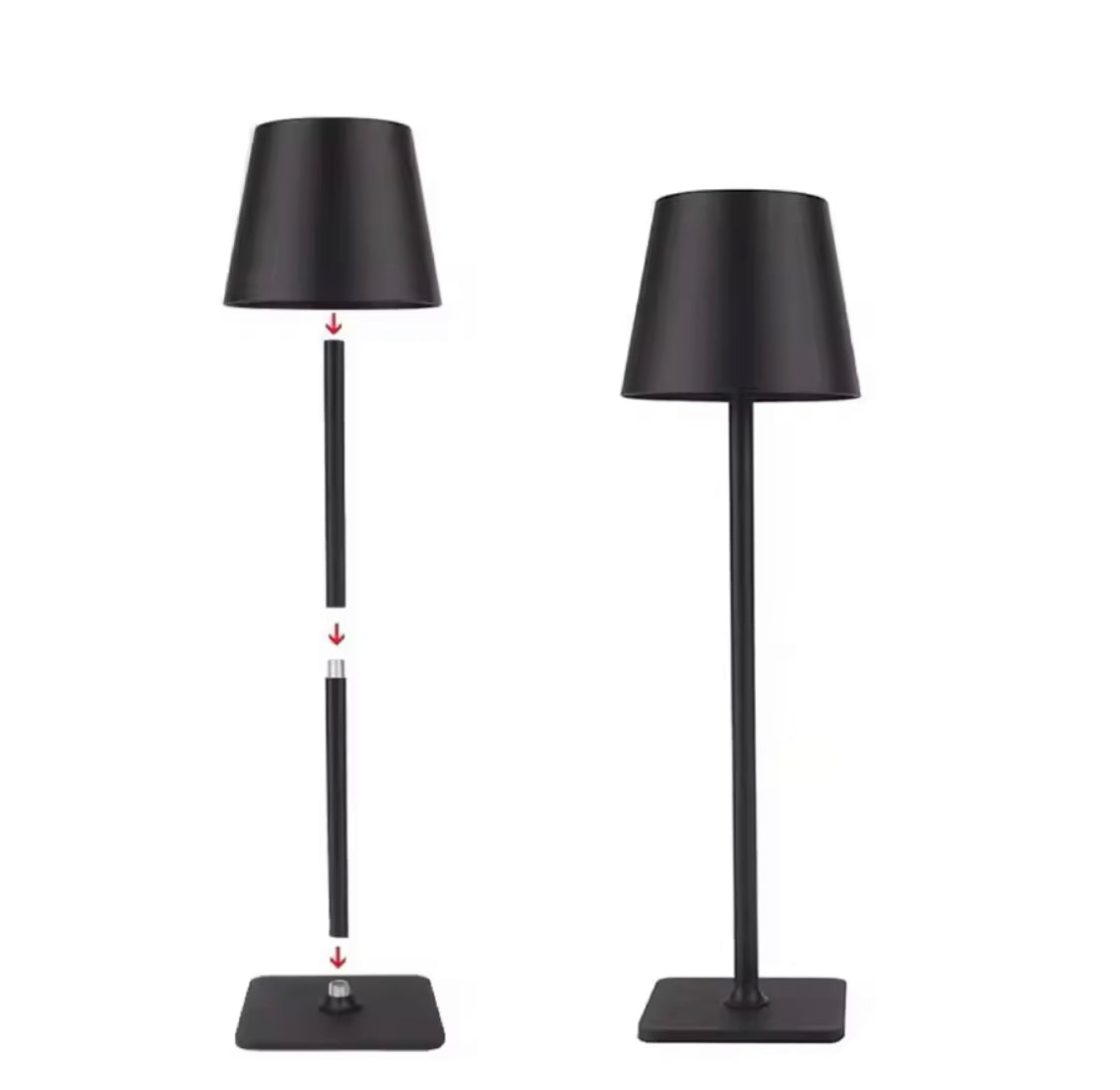 Metallic Touch Control LED Lamp, Rechargeable Luxury Style Lamp, 3 Modes LED Lamp