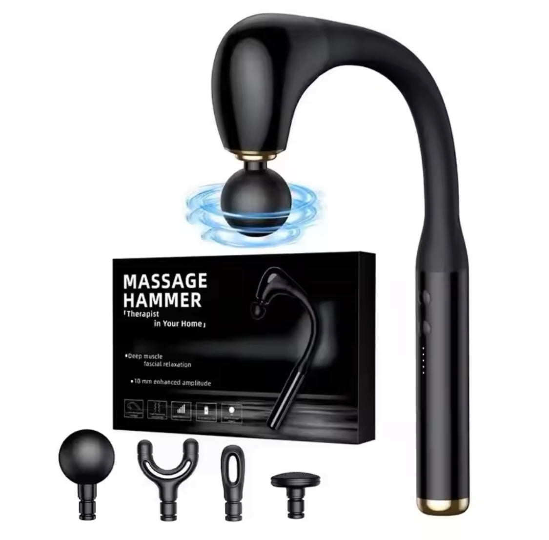 Electric Deep Body Massager, Body Relaxation Massage Machine, Long Handle Body Massager Gun