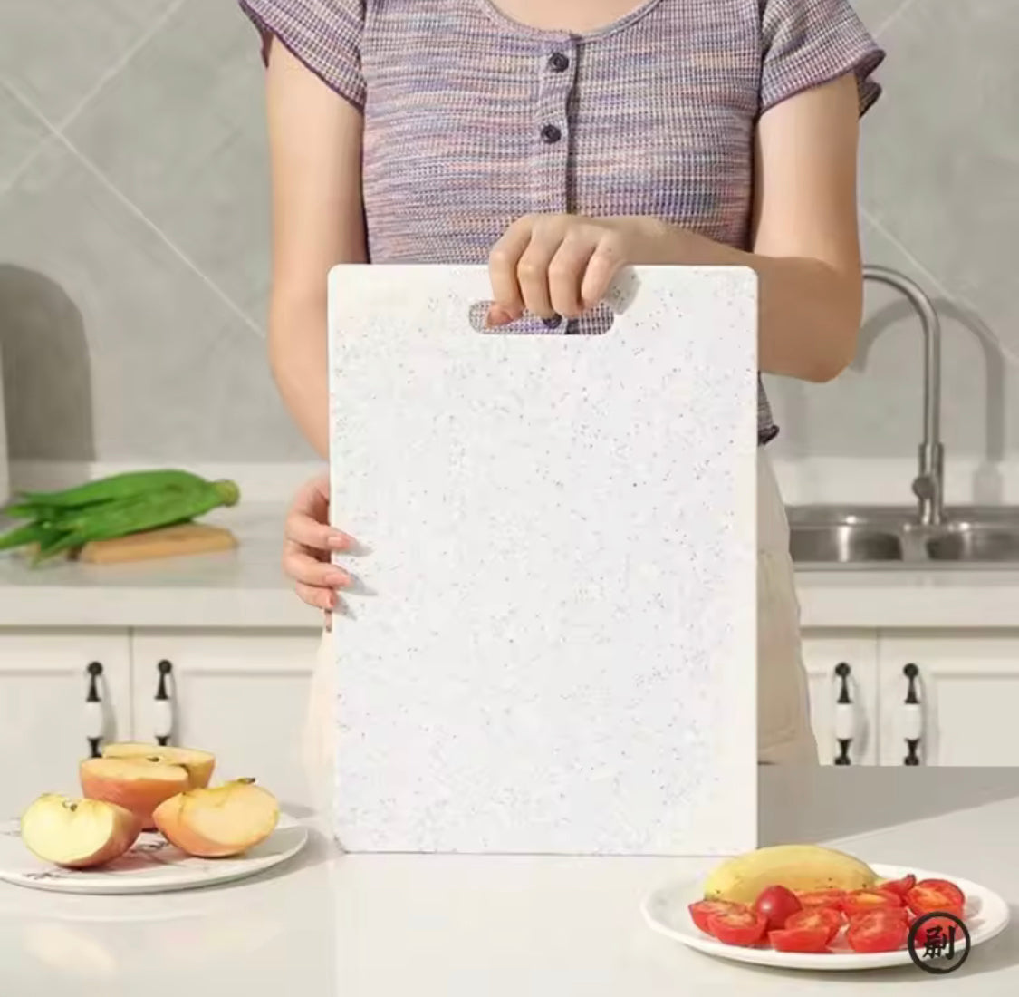 Marble Texture Vegetable Cutting Board, Double Sided Meat Chopping Board, Kitchen Chopping Board, Kitchen Gadgets