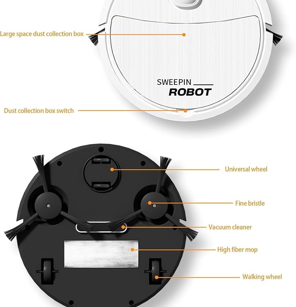 3 In 1 Smart Robot Vacuum Cleaner, Rechargeable Floor Sweeper Mop, Sweeping Robot, Automatic Floor Cleaning Tool