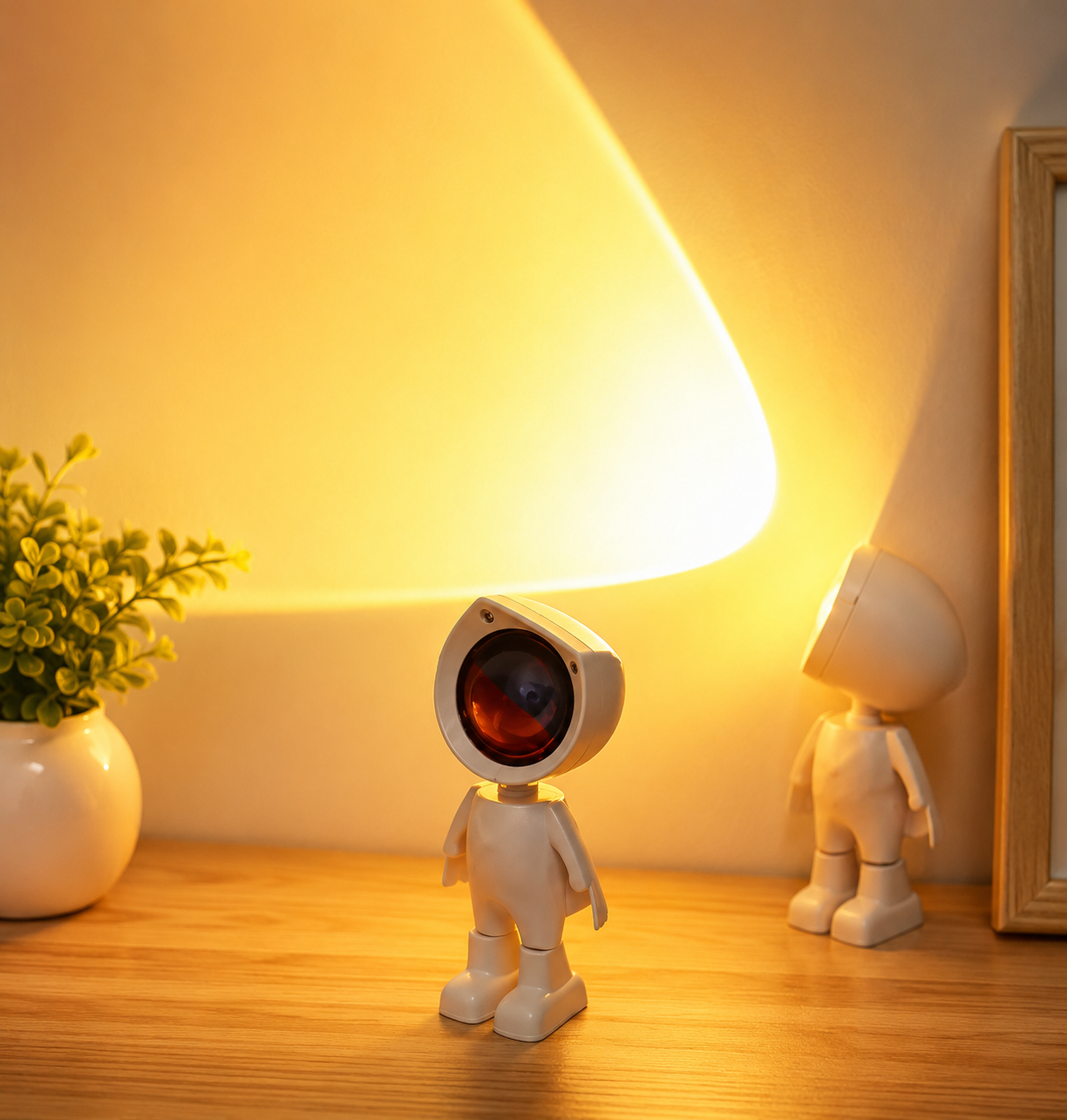 Astronaut LED Projection Table Lamp, Cute Space Explorer Night Light, Space Buddy LED Night Lamp