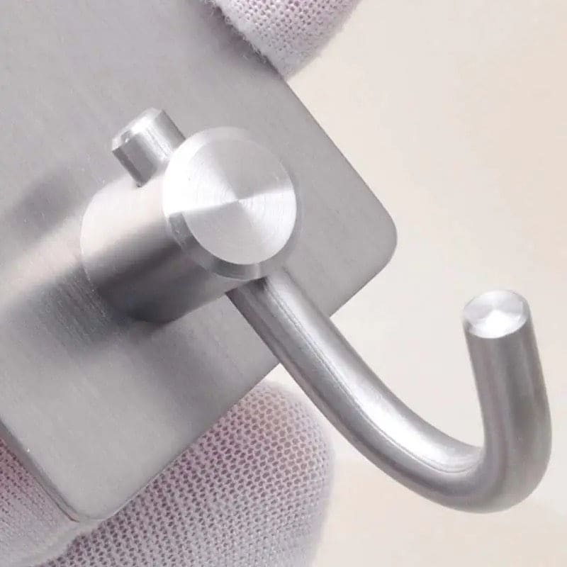 Stainless Steel Square Hook, Home Kitchen Wall Door Hanger, Self Adhesive Multipurpose Rustproof Hook, Wall Mount Clothes Hook, Heavy Duty for Wall Sticking Hooks