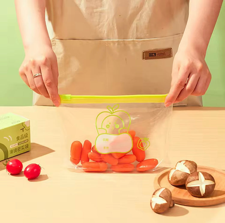 Reusable Zip Lock Bag, Food Grade Transparent Storage Bag, Refrigerator Fresh-keeping Bag