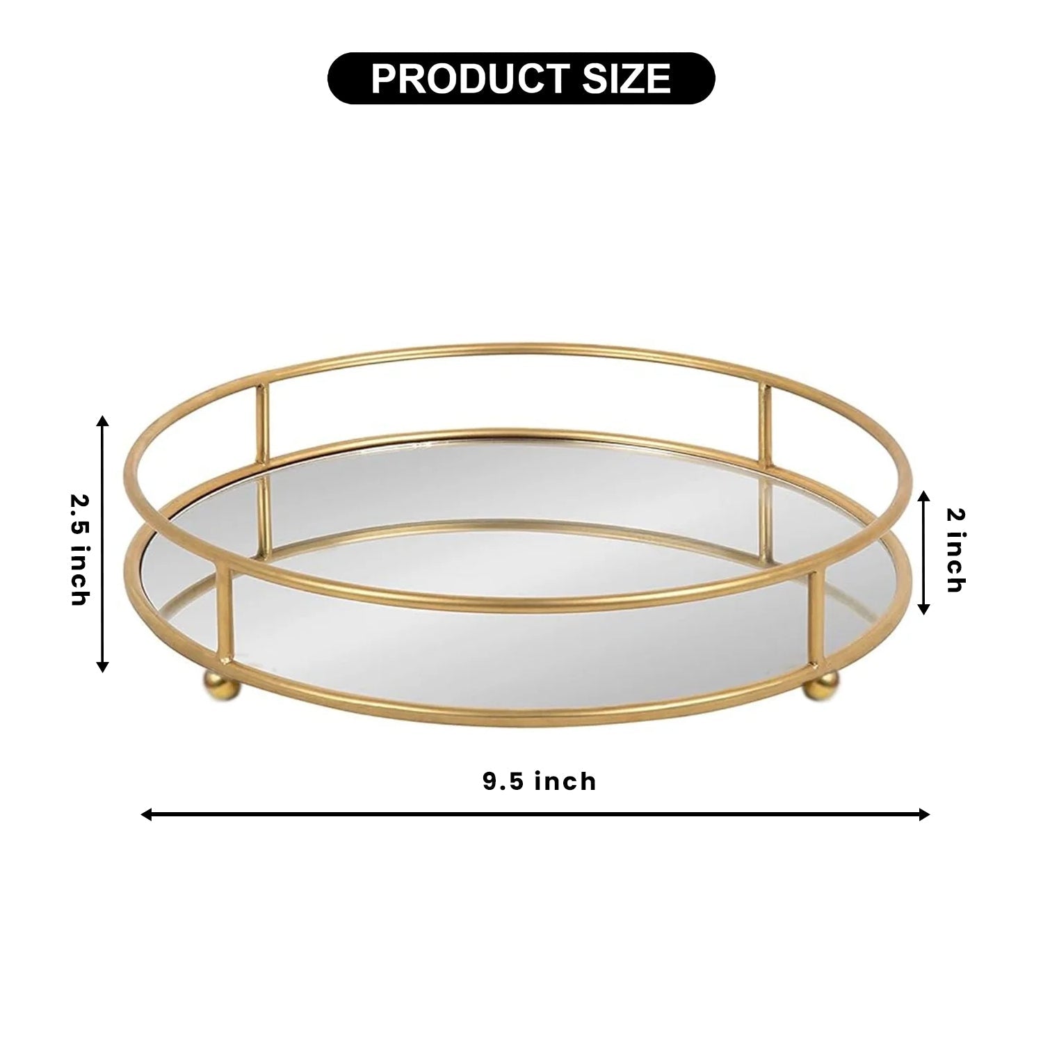 Classy Golden Vanity Tray, Multipurpose Cosmetic Jewellery Tray, Perfume Organizer Holder
