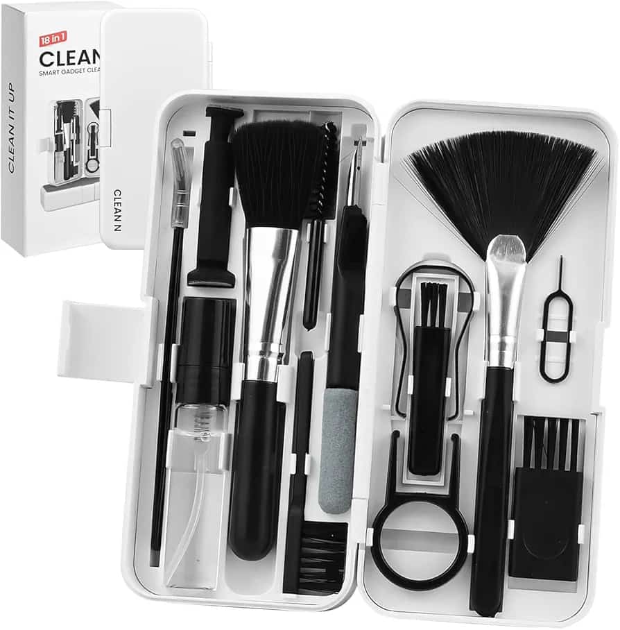 Computer Keyboard Cleaner Kit, Multiple Types Cleaning Tool Set, Cleaning Brush Keycap Puller Phone Holder