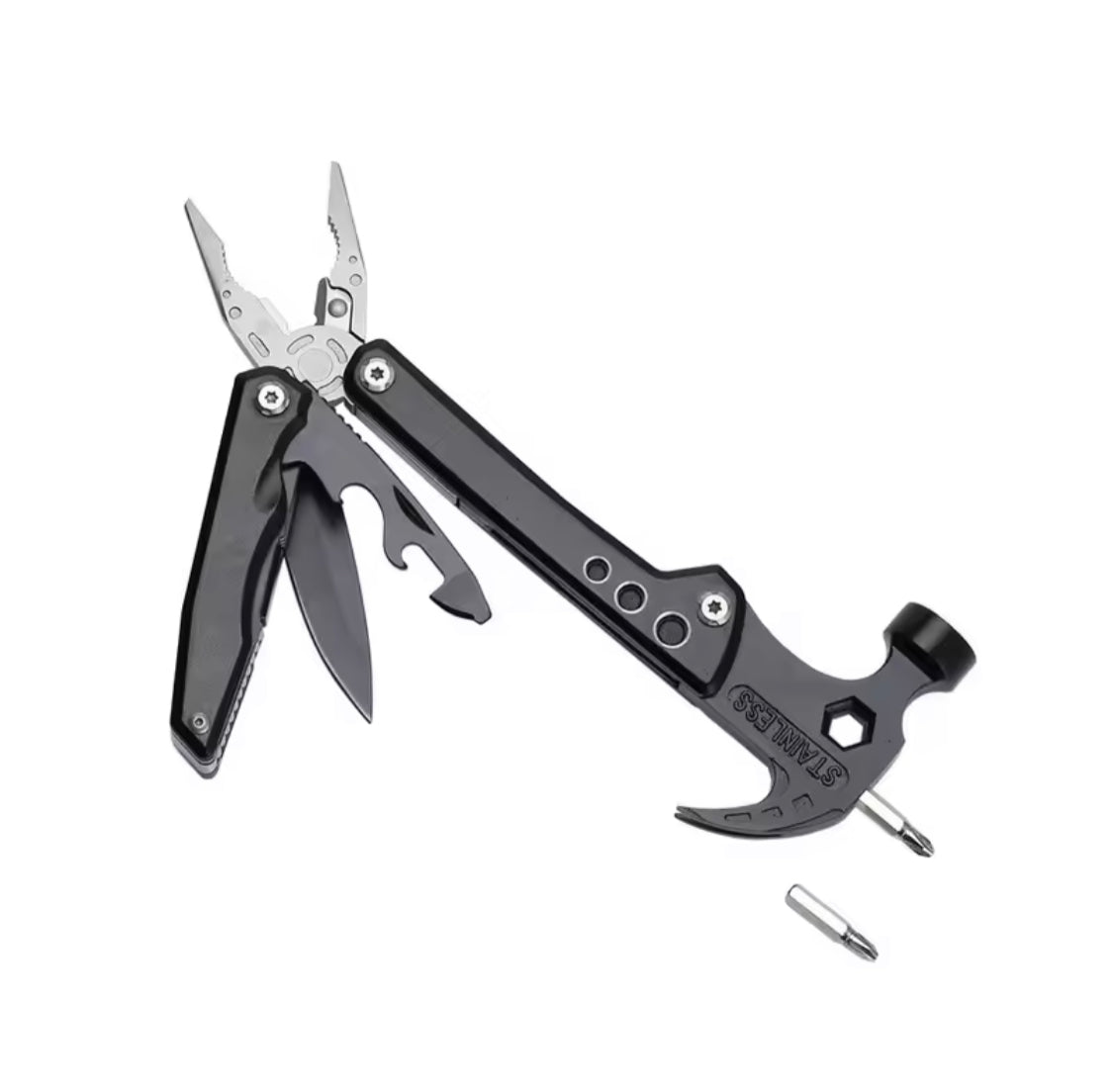 Multifunctional Claw Hammer, Stainless Steel Hammer With Knife And Screwdriver, Outdoor Portable Folding Plier