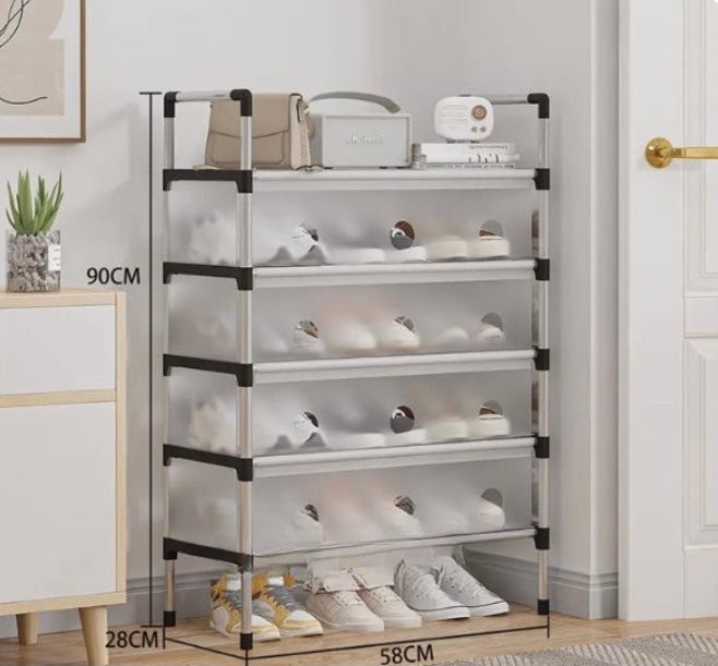 Simple Large Capacity Shoe Organizer, Household Doorstep Shoe Rack, Dustproof Shoe Cabinet Storage Shelf