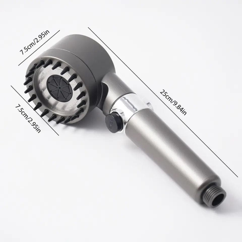 Turbocharged Shower Head, 3 Mode High Pressure Shower Head, Portable Filter Rainfall Faucet Tap, Water Booster Shower Head, Massage Shower Head with Filter, Adjustable High Water Pressure, Multifunctional Water Pressure Up Shower Head, Horrow Shower Head