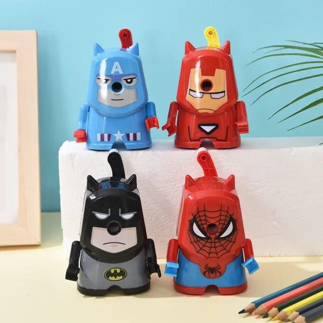 Fashion Super Hero Cartoon Pencil Sharpener, Marvel Series Styling Pencil Sharpener, Kids Creative Pencil Sharpener, Manual Pen Sharpener, Student Kids School Supplies