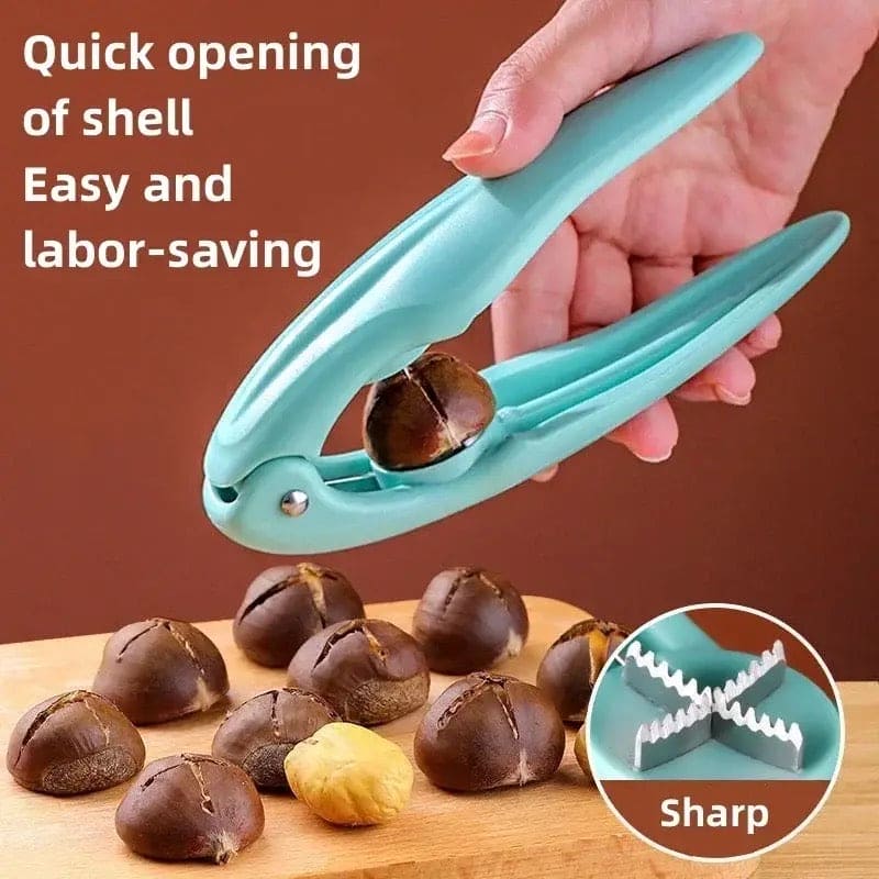 Chest Nut Cracker, Stainless Steel Chestnut Clip, Dried Fruit Opener, Nutcracker Opener Tool, Manual Nuts Walnut Cutter Sheller, Multifunctional Chestnut Shelling Cutter, Hazelnut Walnut Chestnut Cracker Clamp, Labor Saving Nut Sheller Kitchen