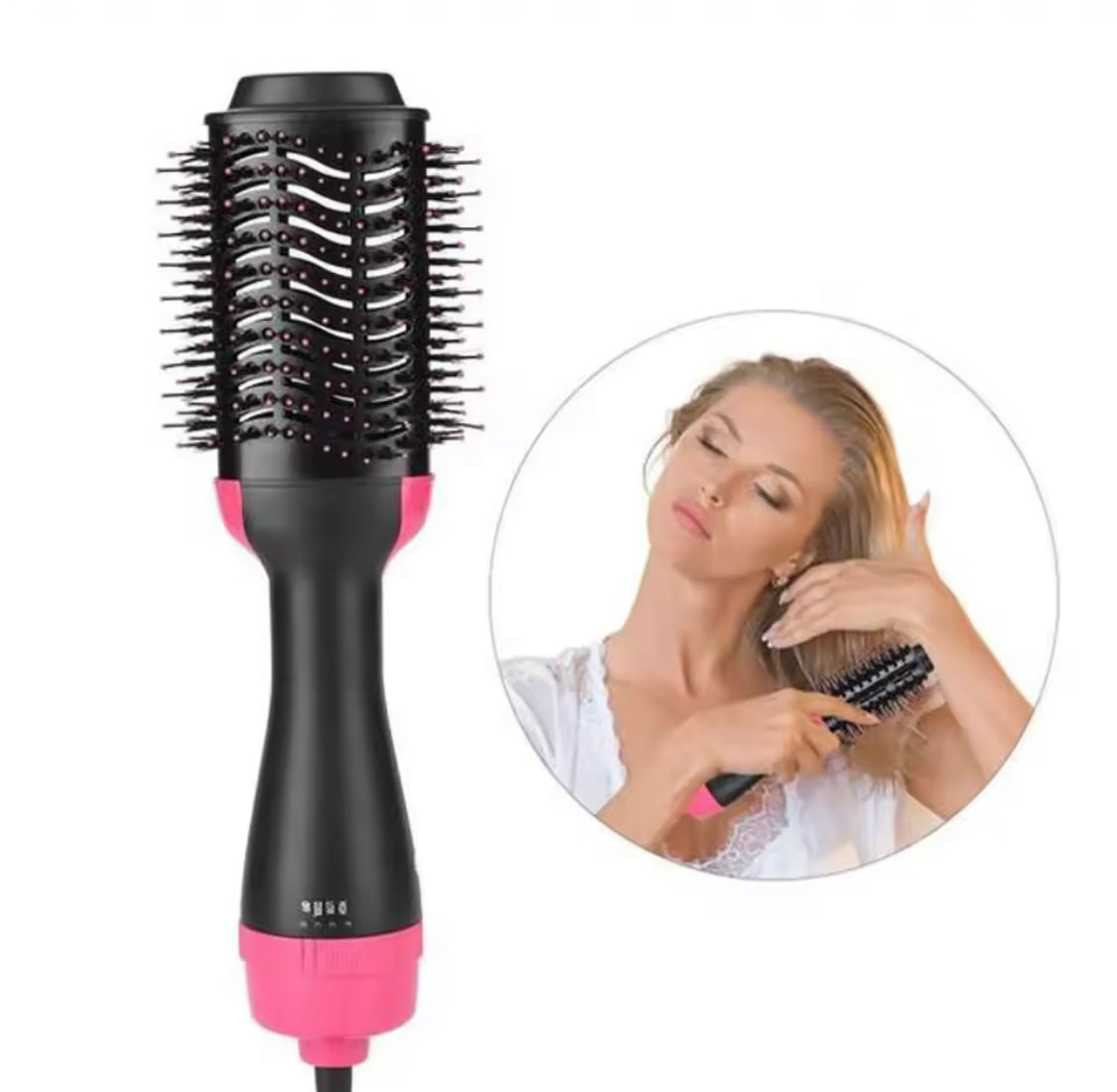 2 in 1 Multifunctional Hair Dryer, Rotating Hot Hair Brush Curler, Blow Dyer Brush, One Step Heating Comb Hair Straightening Brush