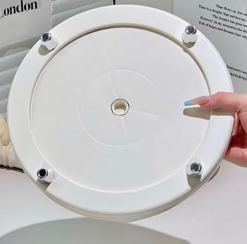 Plastic Rotating Cosmetic Storage Box, Makeup Brush Rotating Holder, Rotating Skincare Organizer