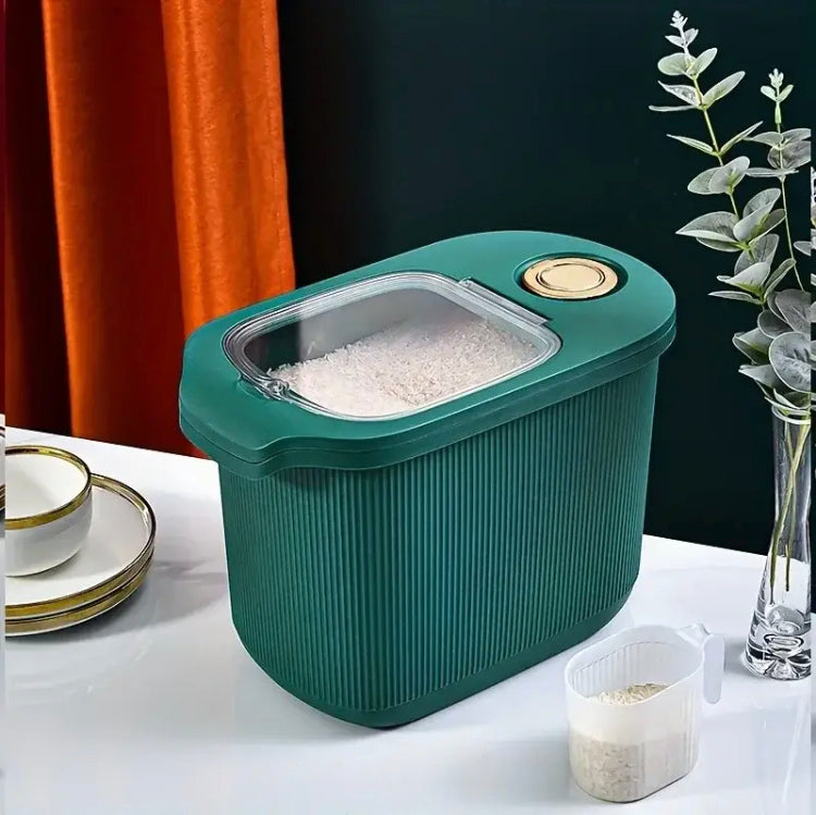 Luxury Rice Storage Container, Large Capacity Flour Cereals Storage Jars, Kitchen Plastic Rice Storage Bucket