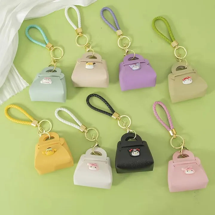 Cute Mini Handbag Keychain, Mini Purse Keychain with Strap, Mini Handbag Pendant Keychain
