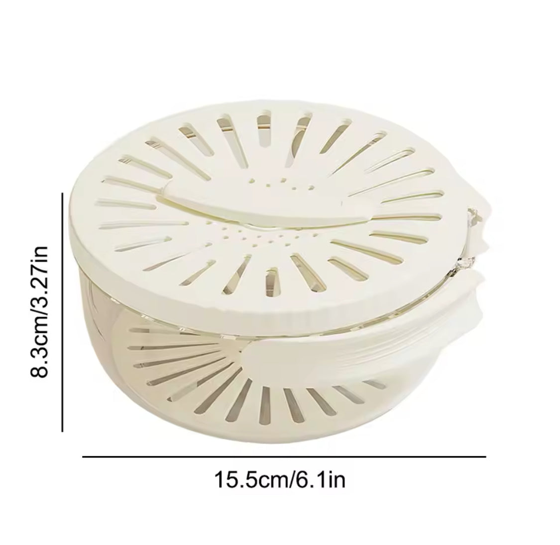 Foldable Fruit Drain Basket With Lid, Salad Mixing Vegetable Washing Bowl, Household Draining Bowl, Refrigerator Food Storage Container, Multipurpose Drain Basket With Adjustable Cover and Handle