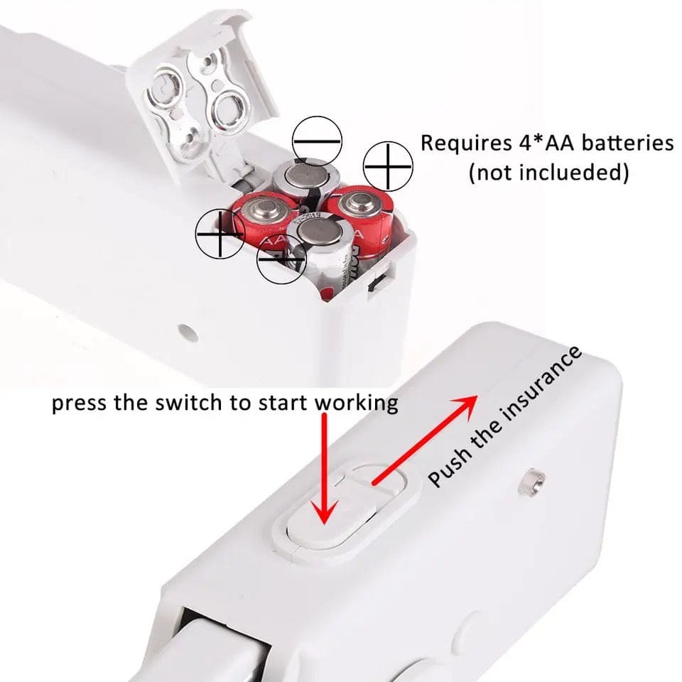 Handheld Sewing Machine, Portable Handy Stitch Machine, Mini Needle Cordless Clothes Fabric Sewing Machine, Stapler Sewing Machine, Portable Sewing Machine for Home Tailoring, Handheld Sewing Machine for Beginners