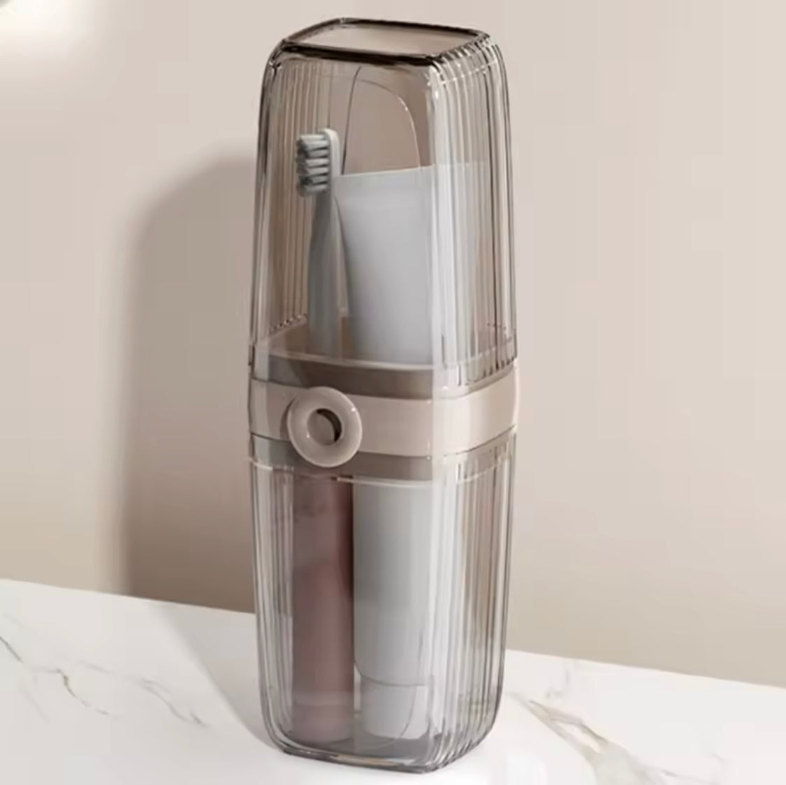 Transparent Toothbrush Travel Box, Portable Leakproof With Lid Toothbrush Cup, Toothpaste And Brush Storage Case