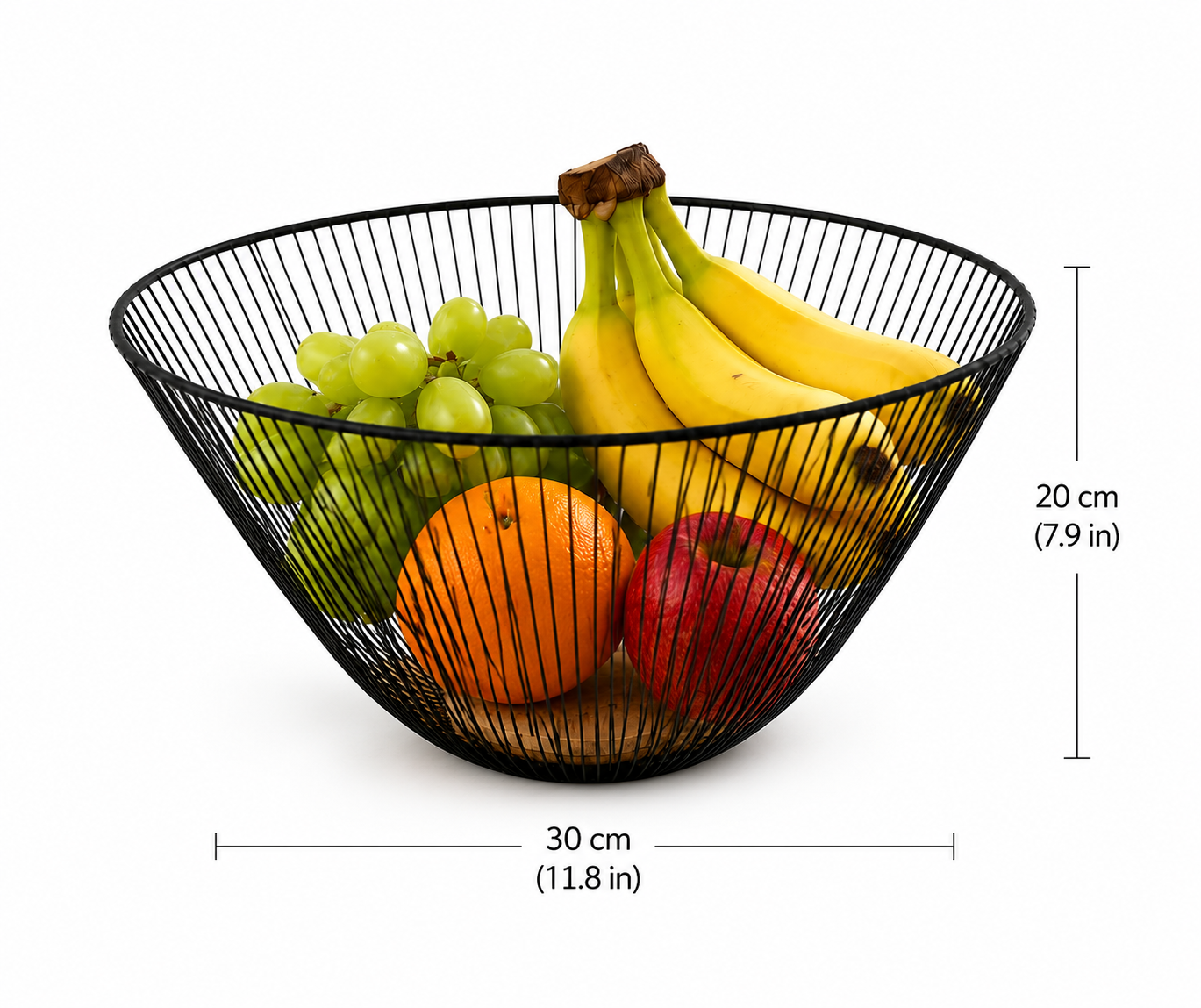 Round Wire Fruit Basket, Modern Minimalist Metal Fruit Bowl, Kitchen Countertop Fruit Basket