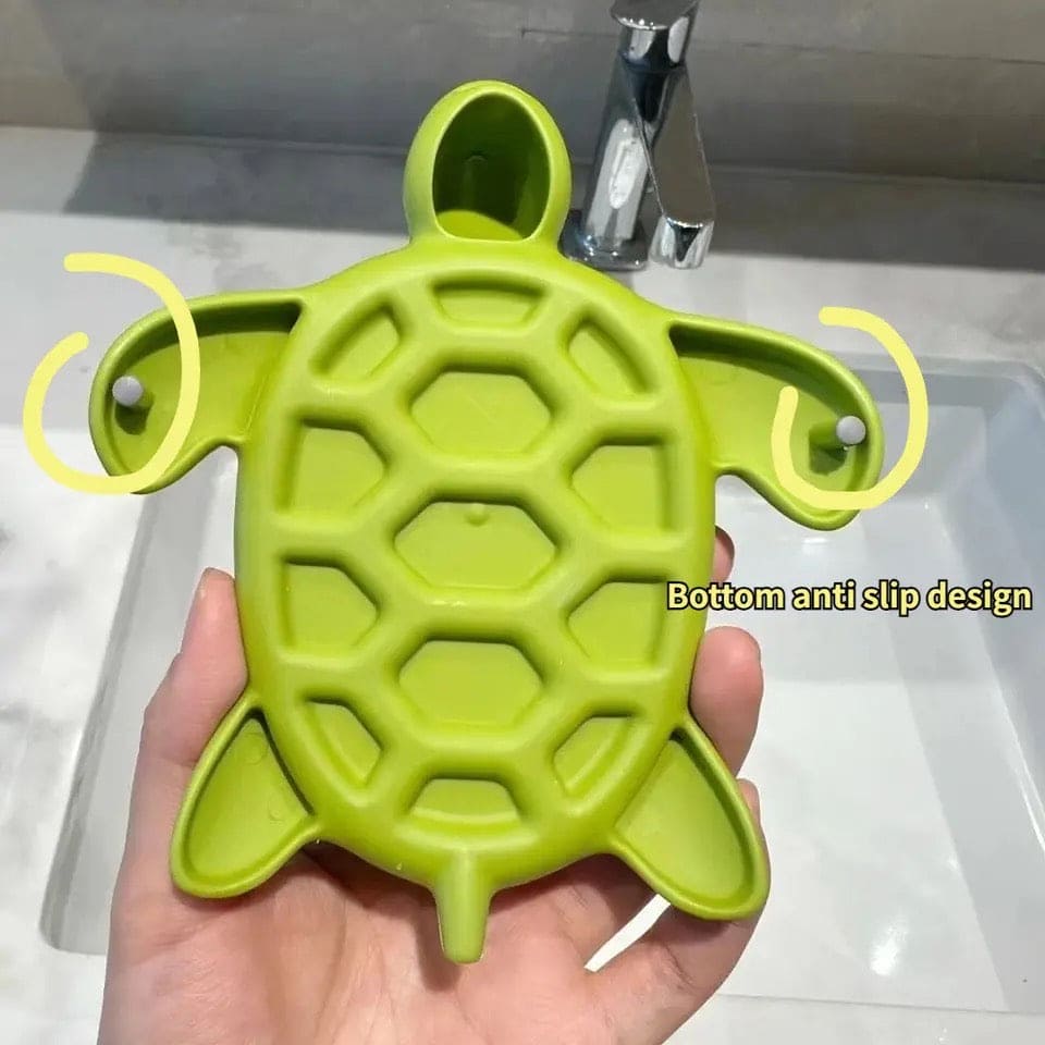 Cute Turtle Draining Soap Holder, Bathroom Shower Soap Holder, Sponge Storage Plate Tray, Sea Turtle Soap Holder Dish, Non Slip Shower Soap Box, Simple Wash Table Cartoon Turtle Soap Box, Virgin Plastic Soap Stand