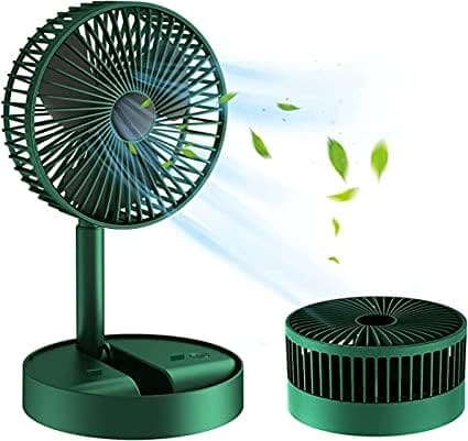 Telescopic Folding Fan, Mini Electric Desktop Fan, Portable Summer Rechargeable Fan, Multifunctional Adjustable Table Fan, Silent Table Top Personal Fan, Super Mobile Stand Folding Fan
