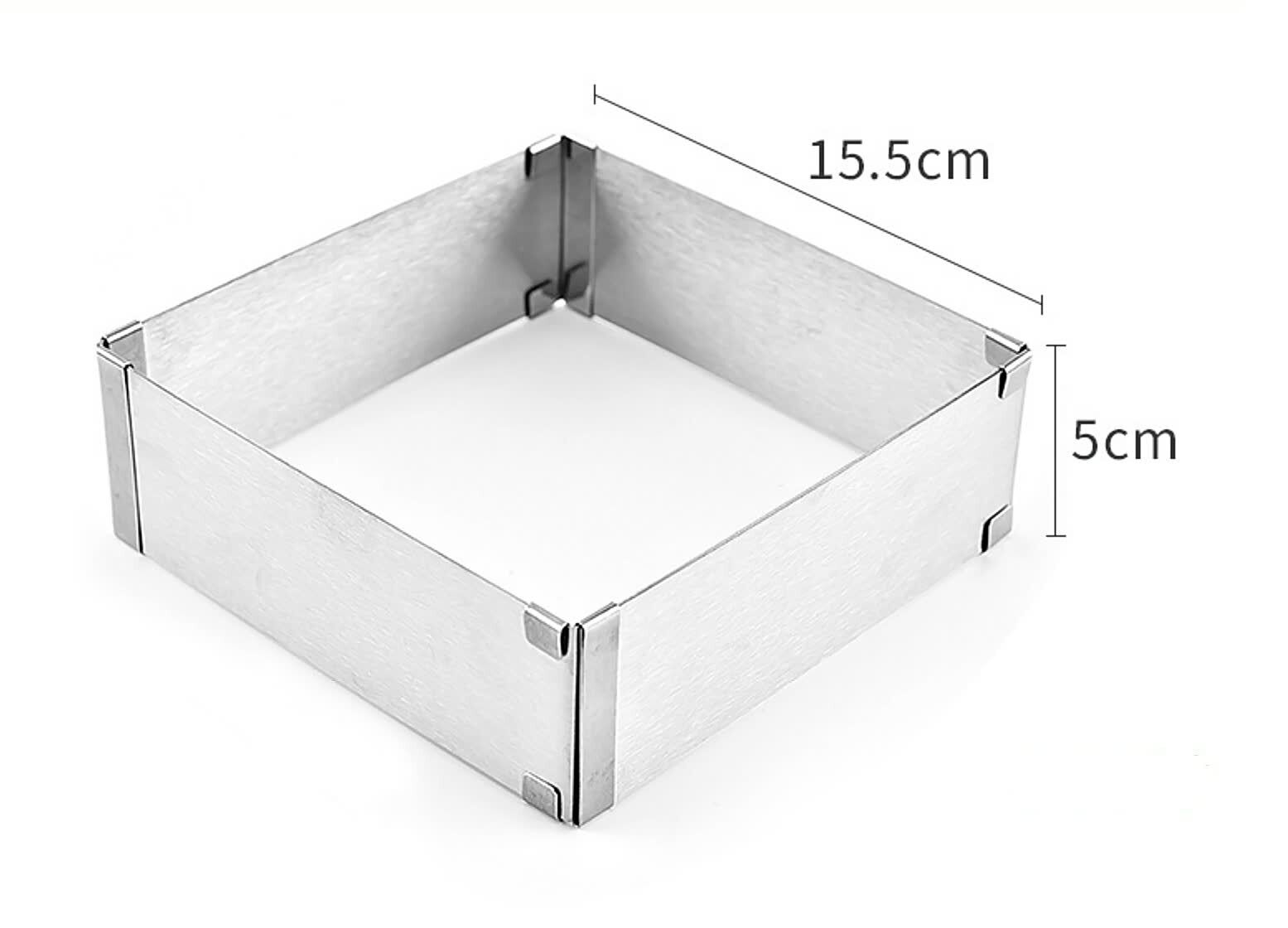 Adjustable Stainless Steel Cake Mold, Square Mold For Home Baking, Kitchen Baking Cooking Tool