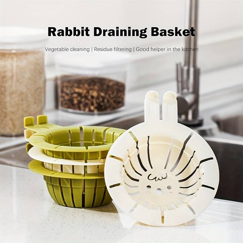 Rabbit Sink Drain Basket, Cartoon Cute Rabbit Sink Strainer, Kitchen Sink Food Catcher, Bathroom Floor Drains Hair Catcher, Multifunctional Creative Home Tool, Anti-odor Sink Drainage Basket, Portable Drainage Sink Strainer