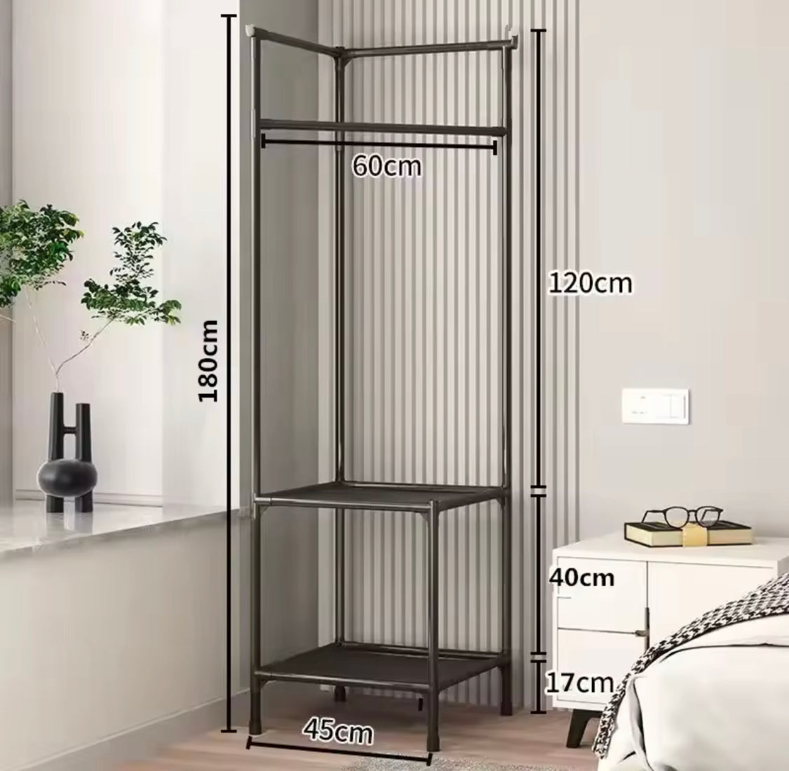 Multilayer Bedrooms Corner Clothes Rack, Simple Clothes Coat Racks, Living Room Organizer Shelf