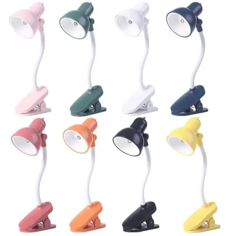 Mini Book Lamp, 360 Rotatable lamp With Clamp, Mini Clip On Study Desk Lamp, Flexible Bedside Table Lighting Lamp,  Home Portable Book Clip Lamp