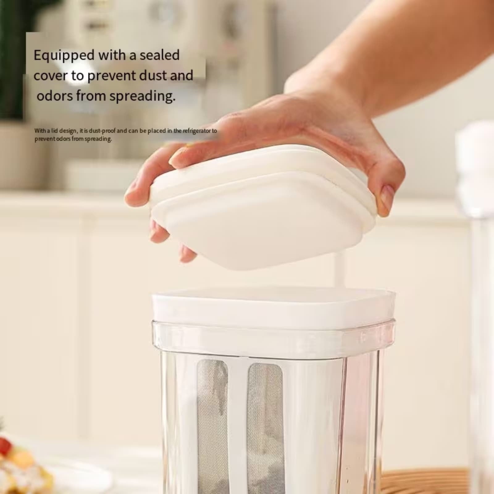 Portable Yogurt Strainer Cup,  Greek Yogurt Filter with Separator, Food Grade Greek Yogurt Strainer, Large Capacity Fine Mesh Cheese Yogurt Maker with Lid