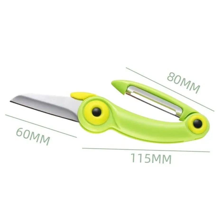 Cartoon Fruit Peeling Knife, Folding Bird Knife With Peelar, Stainless Steel Peeler, Kitchen Vegetable Fruit Cutting Peeling Knife, Multifunctional 2 In 1 Knife