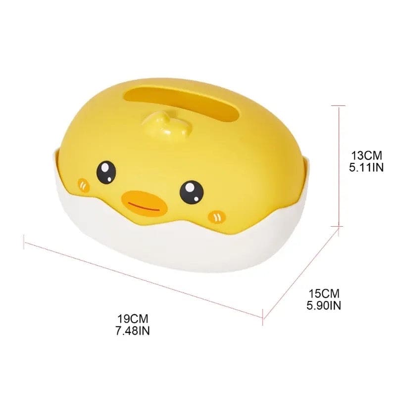 Chicken Tissue Box, Broken Shell Napkin Holder, Cute Desktop Paper Holder, Portable Plastic Towel Storage Case, Kitchen Toilet Car Paper Drawer Handkerchief Container, Desk Paper Dispenser Storage Box, Tissue Cover Holder For Table