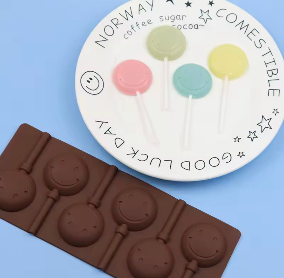 Silicone Lollipops Mold, Chocolate Candy Stick Mold, Reusable Ice Lolly Mold, Cute Silicone Jelly Ice Mold