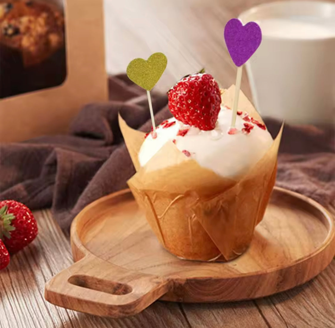 Tulip Shape Cupcake Liner Paper, Oil Proof Cupcake Baking Liner, Cupcakes Paper Molds, Muffin Cup Container