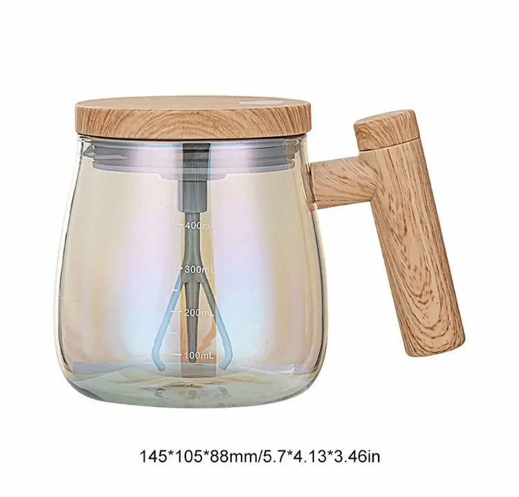 400ml Electric Mixing Cup, Automatic Portable Glass Cup Blender, Waterproof Self Coffee Mixer