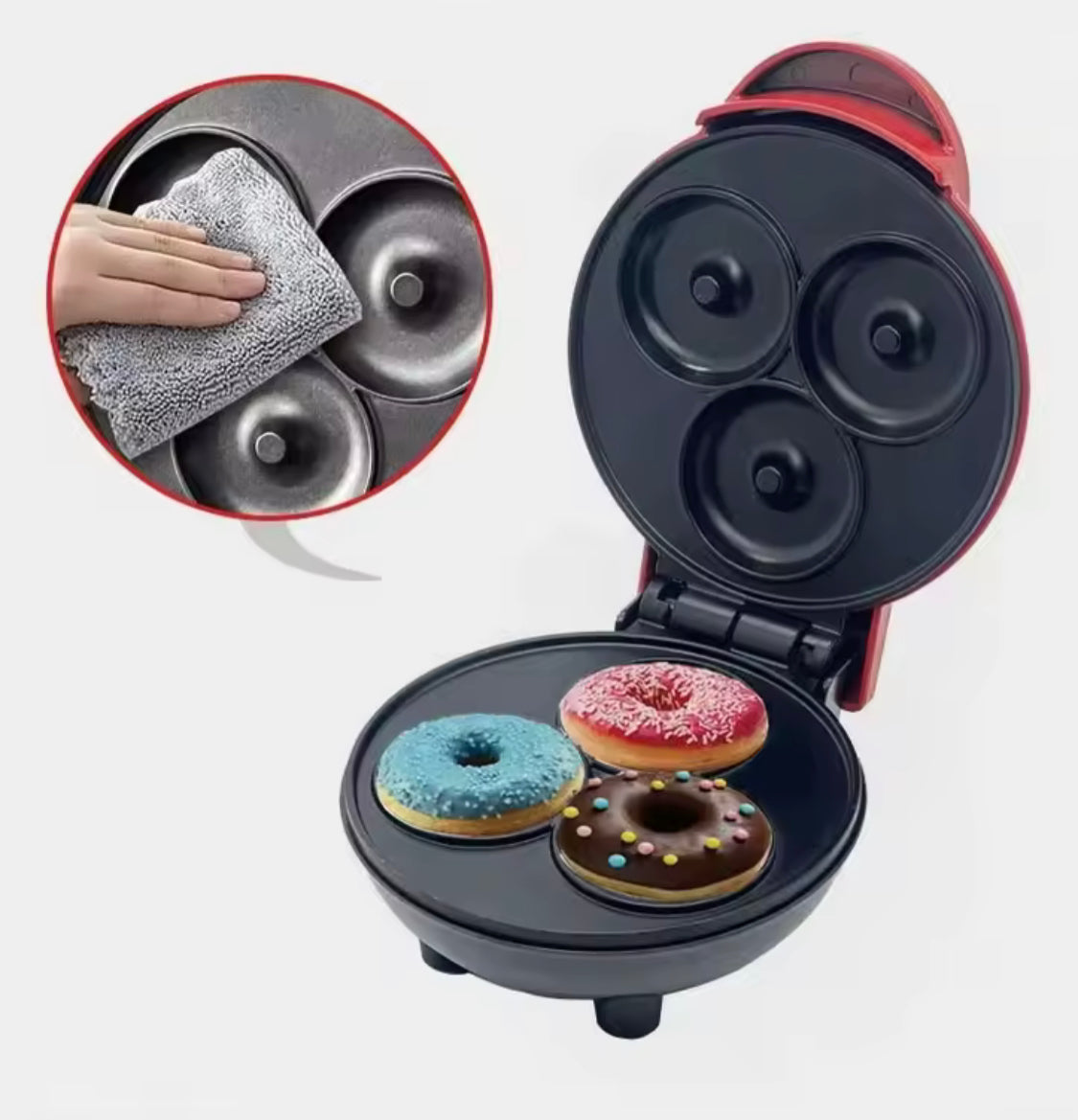 Mini Mighty Waffle Maker, Electric Waffles Maker Machine, Breakfast Dessert Baking Machine, Portable Non Stick Waffles Maker, Calf Crossing Foldable Waffle Pancake Maker, Electric Cake Maker For Pancakes Cookies Non Stick Coating