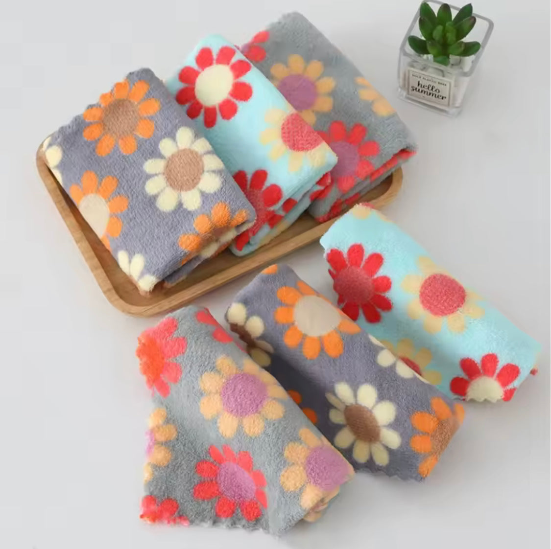 Set Of 5 Kitchen Cleaning Cloth, Soft Absorbent Dishcloth, Coral Fleece Wiping Towel Rags