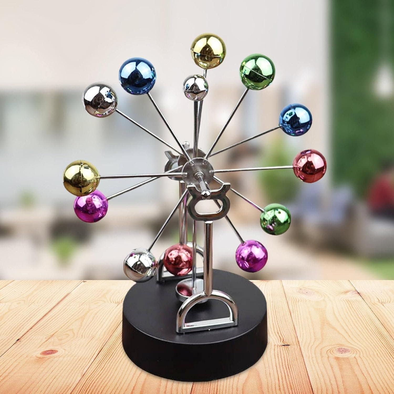 Magnetic Ferris Wheel, Ornaments Home Decor, Rotation Ferris Wheel Desk Toy, Perpetual Motion Physics Science Toy, Newton Pendulum Perpetual Motion Cradle