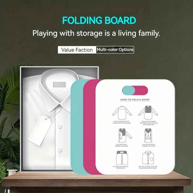 Set Of 2 Clothes Folding Board, Lazy Stacking Clothes Tool, Clothes Storage Organizing Board, Clothes Shirt Folding Board, Adult Clothes Shirts Folding Board, Household T-Shirt Folding Board