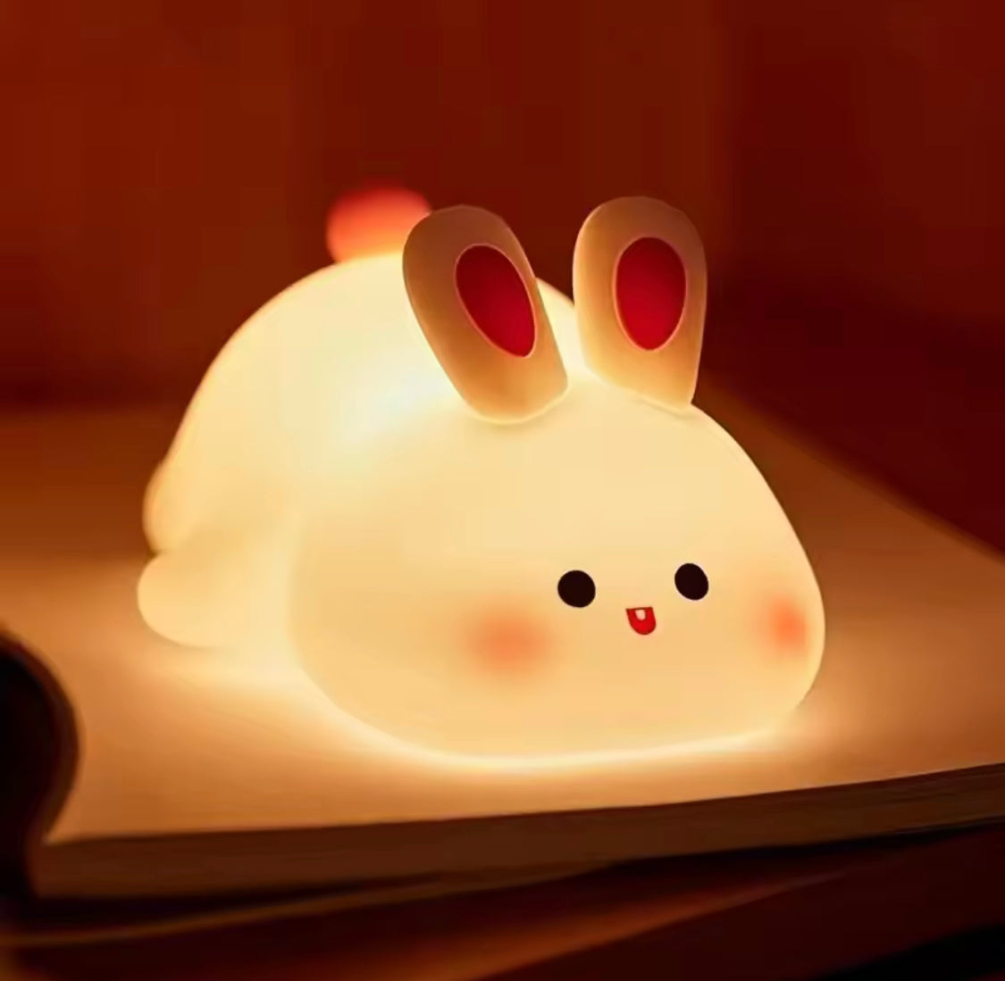 Silicone Rabbit Lamp, Rechargeable Bunny Lamp with Touch Sensor, Silicone LED Lamp For Kids, Multipurpose Silicon Touch Sensor Tap Light, Baby Kids Bedside Night Light