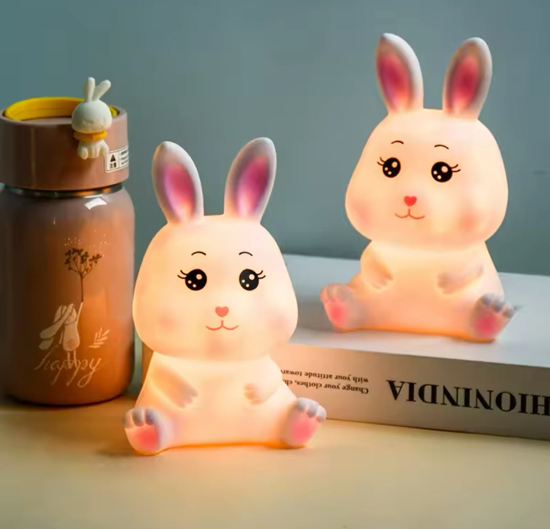 Cute Animal Cartoon LED Night Light, Kids Bedroom Lamp, Mini Soft Baby Child Sleeping Nightlight