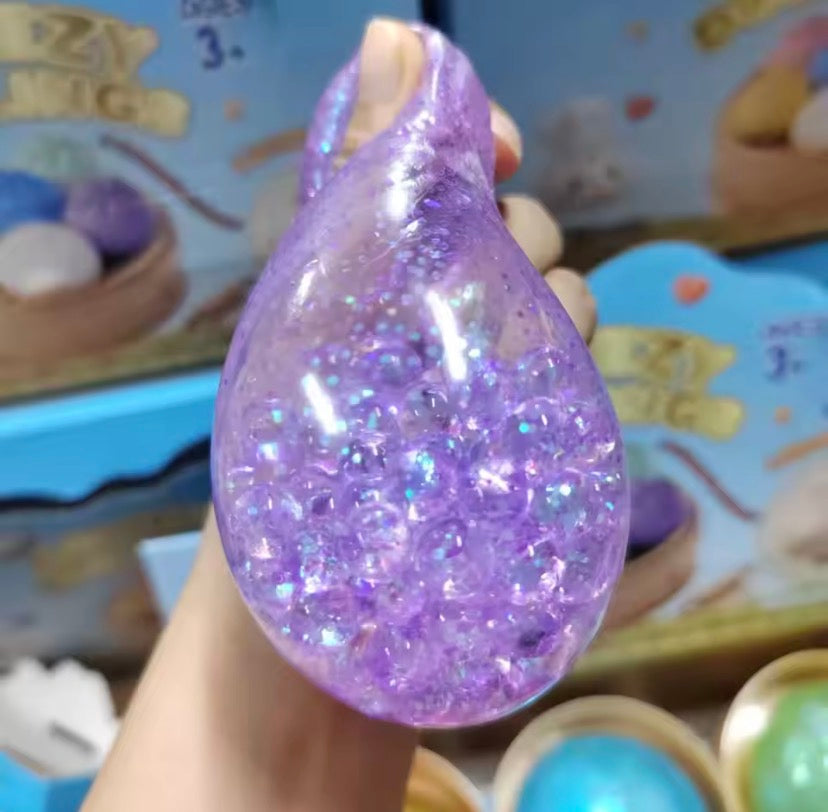 Mini Glitter Dumpling Squishy Ball,       Soft Glitter Squishy Ball for Kids Kawaii Glitter Squishy Stress Ball, Soft Sensory Fidget Toy, Cute Glitter Gel Squishy Toy