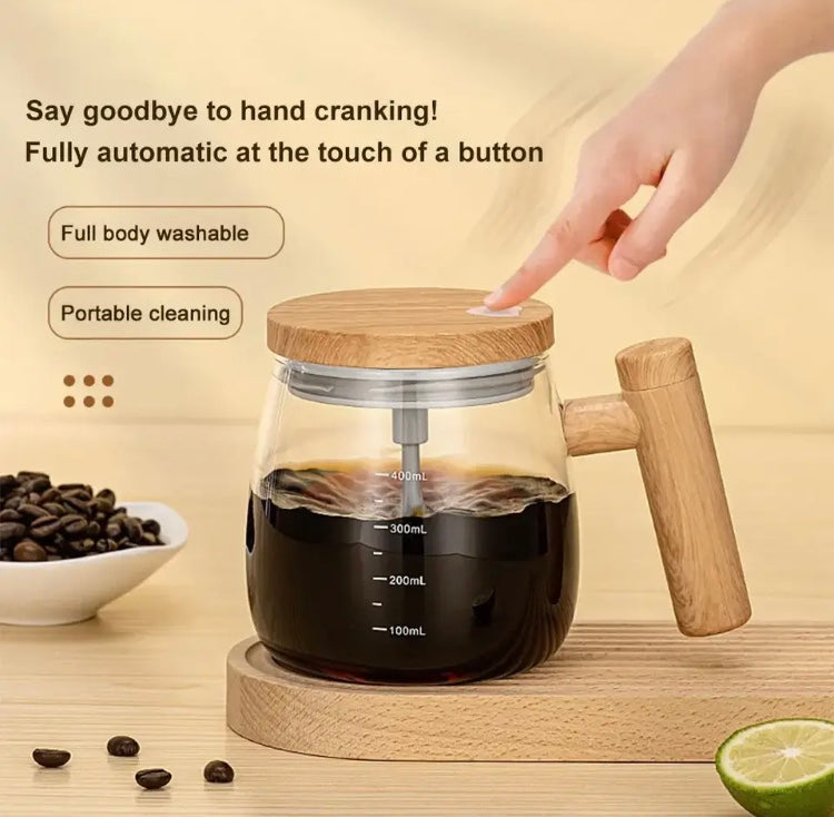 400ml Electric Mixing Cup, Automatic Portable Glass Cup Blender, Waterproof Self Coffee Mixer