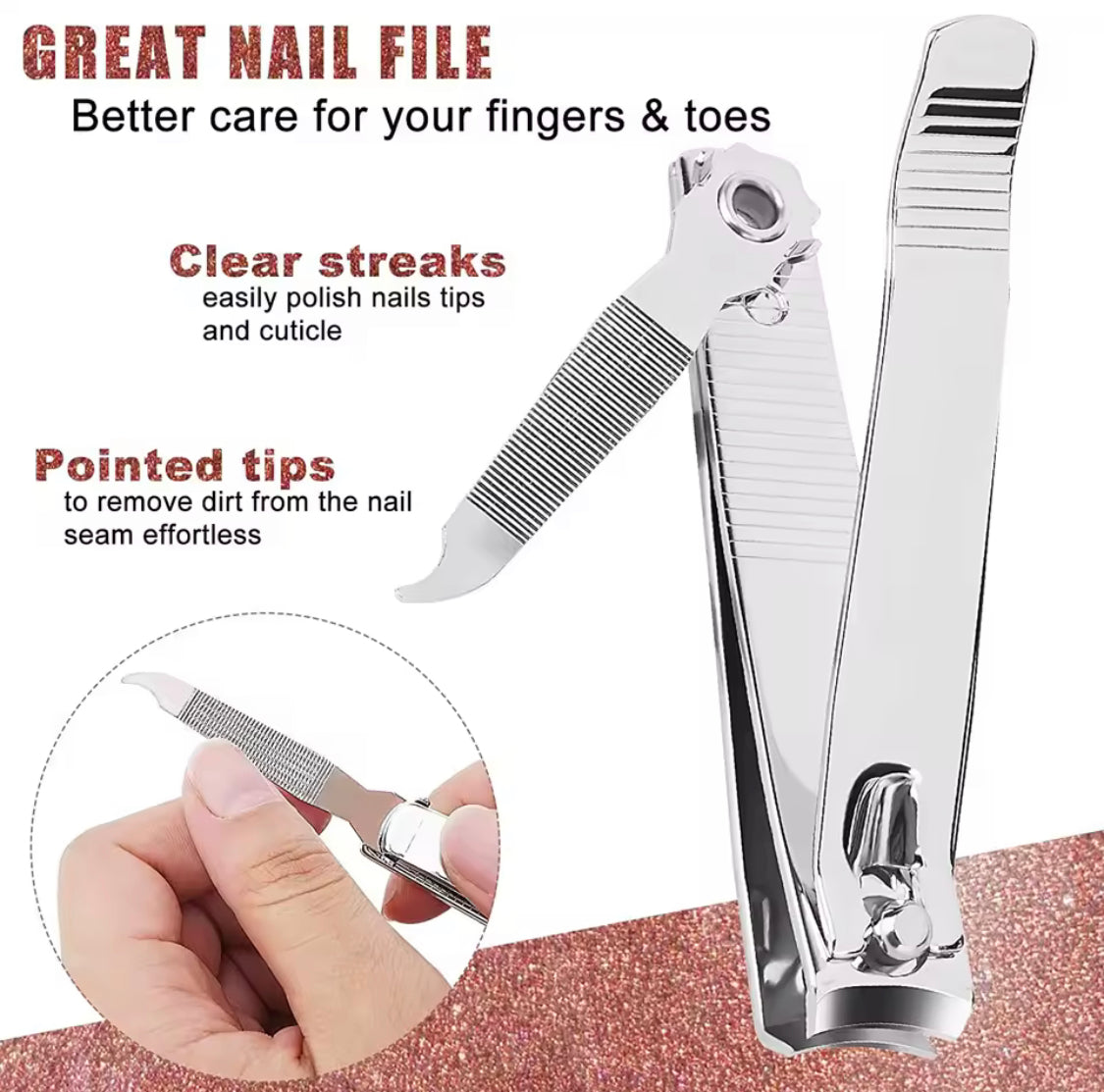 Set Of 4 Stainless Steel Nail Clipper, Nail Trimmer Tool, Manicure Tool For Women, Toenail Clipper