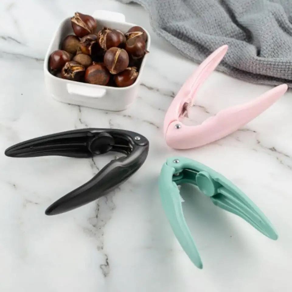 Chest Nut Cracker, Stainless Steel Chestnut Clip, Dried Fruit Opener, Nutcracker Opener Tool, Manual Nuts Walnut Cutter Sheller, Multifunctional Chestnut Shelling Cutter, Hazelnut Walnut Chestnut Cracker Clamp, Labor Saving Nut Sheller Kitchen