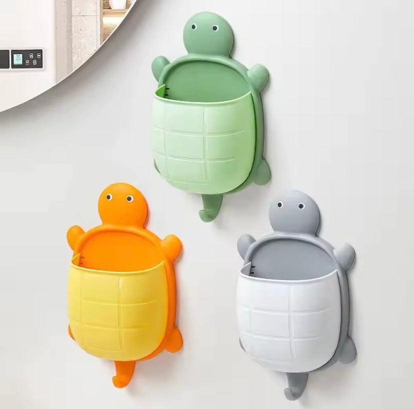 Turtle Design Toothbrush Holder, Creative Cute Mobile Holder, Wall Mounted Creative Soap Holder