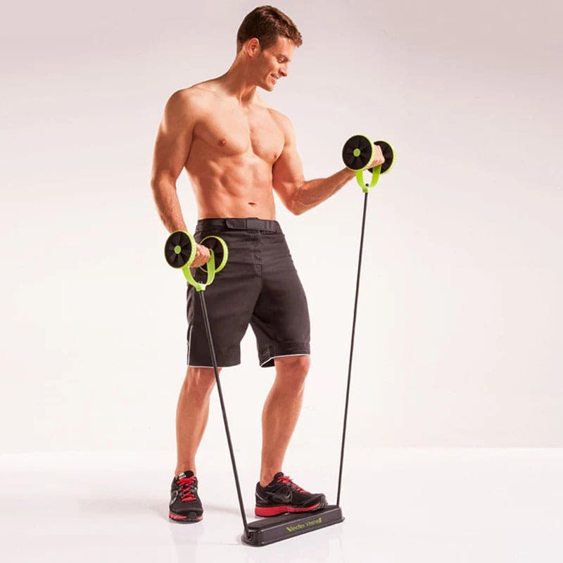 Multifunctional AB Wheel Roller, Core Abdominal Exercise, Multifunctional Home Gym Workout Equipment, Muscle Exercise Fitness Equipment, Pull Rope Resistance Bands Slimming Device, Stretch Elasticity Abdomen Waist Slimming Trainer